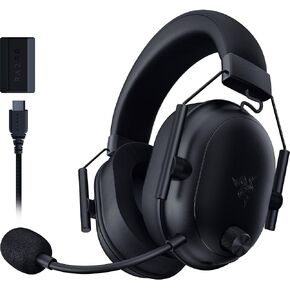 سماعة الألعاب اللاسلكية Razer BlackShark V2 HyperSpeed: خفيفة الوزن 280 جرام - صوت مكاني THX - ميكروفون قابل للانحناء - برامج تشغيل 50 مم - 2.4 جيجا هرتز، بلوتوث أو USB - بطارية 70 ساعة مع شحن USB من النوع C - أسود in Kuwait