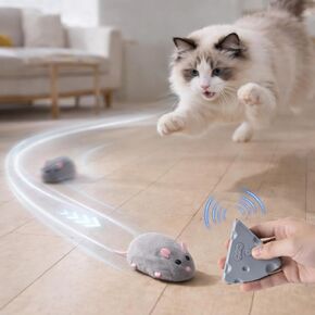 Pet Prime Interactive Cat Mouse Toy with Remote Control,Rechargeable Automatic Moving Mouse for Indoor Cats & Kitten,Exercise with Mental Stimulation in Saudi Arabia