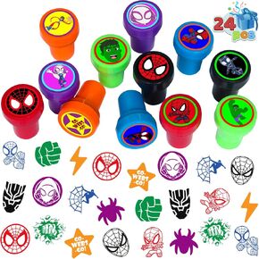 24 Pcs Spidey Stampers, Spidey Birthday Party Supplies, Goody Bag Treat Bag Stuff for Spidey Birthday Party Gifts in Kuwait