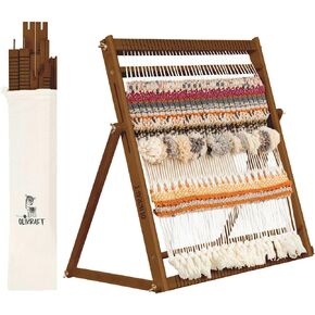 Olikraft Wooden Weaving Loom, Adjustable Stand (Extra Large) in Kuwait