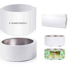PYD Life 50 PCS Sublimation Shrink Wrap Sleeve Bags for Sublimation Blanks,6 x 13 Inch Sublimation Shrink Wrap Film,White Heat Transfer Shrink Bags for Sublimation Bowl Print in Saudi Arabia