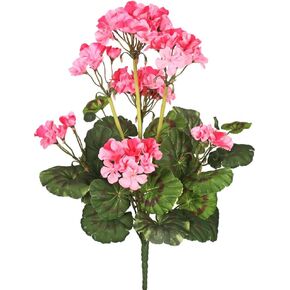 Vickerman Artificial 20" White Geranium Bush. Includes 4 Pieces per Pack. in Kuwait