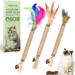 TINDTOP Silvervine Chew Sticks for Cats, 12 Pack Natural Catnip Chew Toys in Kuwait