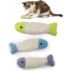 SmartyKat (9 Count) Fish Flop Crinkle Catnip Cat Toys - Multi Color, 9 Count in Saudi Arabia