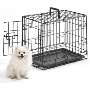 Portable Single Door Dog Crate, Durable Metal Wire Cage with Removable Tray in Saudi Arabia
