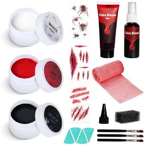 Halloween Face Painting Kit with Temporary Tattoo, Water Based Paint in Kuwait