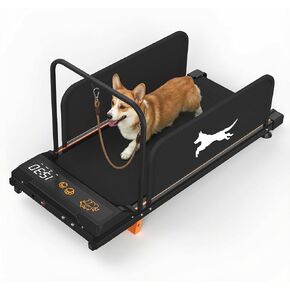 2.5HP Quiet Dog Treadmill for Small Medium Dogs, 220LBS Indoor Pet Running Machine, Removable Side Panel & Armrest, Dual-Use Portable Foldable Fitness Treadmill for Pets & Home Workout in Kuwait