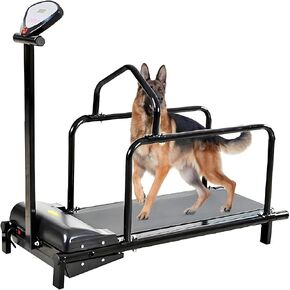 Dog Treadmill, Pet Treadmill for Large and Small Dogs with Safety Fence, Adjustable Speed, Quiet Motor for Indoor Exercise, LED Display, 80kg Max Load, Professional Training Aid for Home Use in Kuwait