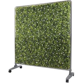E&K H60xW40 inches Movable Privacy Hedge Fence Artificial Faux Grass Room Space Divider Boxwood Backdrops Stand Decor with Wheels in Kuwait