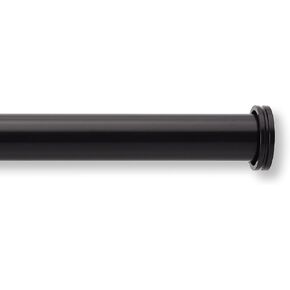 MODE Outdoor Collection 1 1/8" Diameter Curtain Rod Set with End Cap Finials and Steel Wall Mounted Adjustable Curtain Rod, Fits 72" to 144" Windows, Nickel in Saudi Arabia