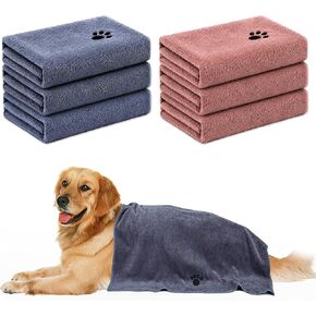 2 Pack Microfiber Dog Towels for Drying Dogs, Super Absorbent and Soft in Kuwait