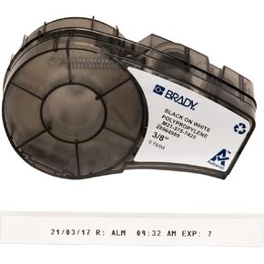 Brady Authentic (M21-500-7425) Chemical and Temp Resistant Label for Lab, Asset Tracking, and Datacom Labeling, Black on White- For M210, M210-LAB, M211, BMP21-PLUS and BMP21-LAB Printers, .5" W 21' L in Saudi Arabia