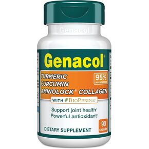 Genacol Turmeric Curcumin Collagen Supplement Enhanced Absorption with 95% Curcuminoids, Black Pepper & AminoLock Colageno | Supports Healthy Joints | 90 Capsules in Kuwait