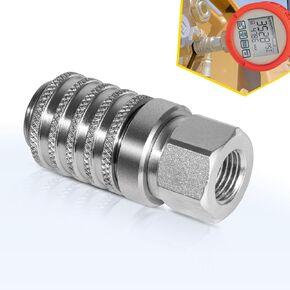 PD242 Series PD Steel Test Port and Diagnostic Equipment Quick Coupler with Female Pipe Thread, 1/8" Body Size, 1/4"-18 NPTF Thread Size, 2.12" Length in Saudi Arabia