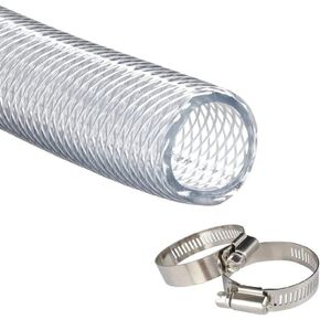 High Pressure Braided Clear Flexible PVC Tubing 1/2" ID,10ft in Saudi Arabia