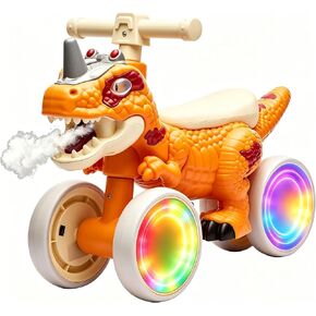 Dinosaur Balance Bike for Toddlers,Ride On Toy with Light Up Wheels in Kuwait
