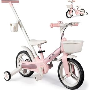 6 in 1 Toddler Balance Bike with Push Handle & Training Wheel for 2+ Year in Kuwait