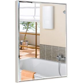 Calenzana 22x30 Wall Mirror with Black Frame, Explosion-Proof Beveled Hanging Mirrors for Bathroom Living Room Bedroom Makeup Vanity in Saudi Arabia