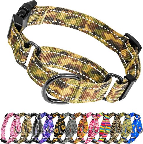 Kazazoo Martingale Collar for Dogs with Quick Release Buckle Adjustable Soft Durable Dog Collar for Medium Dogs No Pull Training Dog Collars-Maple Leaf M in Kuwait
