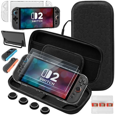 FUNLAB Switch Case Compatible with Nintendo Switch/OLED/Lite for Zelda Fans, Portable Switch Carrying Case with 10-Game-Card Slots & Accessories Storage - Green in Kuwait