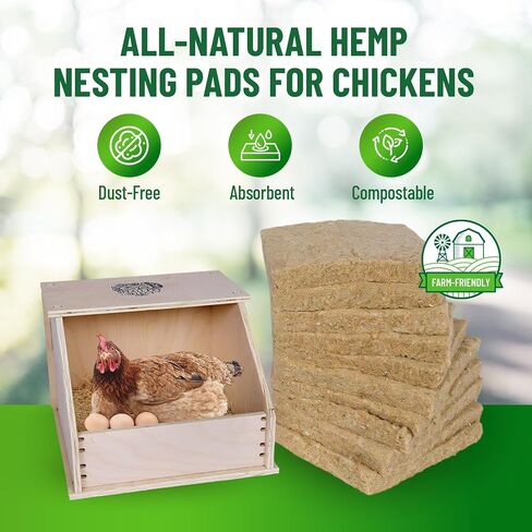 Small Pet Select Hemp Nesting Pads, Chicken Coop & Boxes, 10-Pack in Kuwait