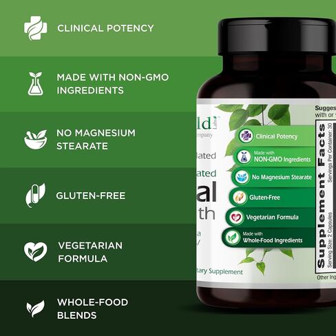 Emerald Labs لصحة الغدة الكظرية - مكمل يومي مع سينسوريل أشواغاندا ومستخلص الروديولا - 60 كبسولة نباتية in Kuwait