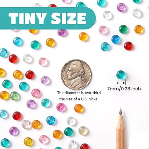 15 Packs 15 Colors 7mm Acrylic Fishbowl Slime Beads,2800 Pcs, Non-Expanding in Saudi Arabia
