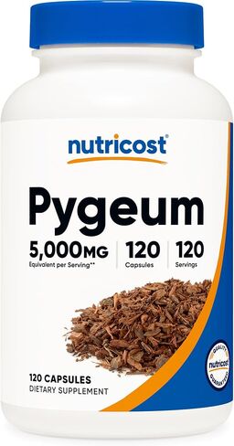 Nutricost Pygeum 5000mg, 120 Capsules - Veggie Capsules, Non-GMO, Gluten Free, Vegetarian Friendly in Saudi Arabia