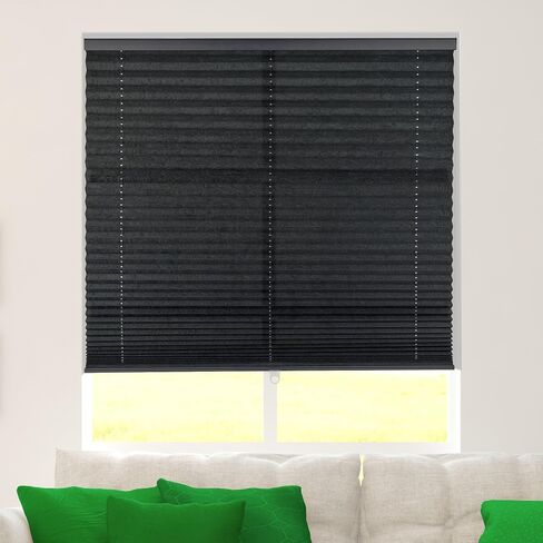 غطاء نافذة من القماش المطوي من CALYX INTERIORS، مرشح للضوء، لاسلكي، عرض 26.5 بوصة × ارتفاع 60 بوصة، أبيض in Kuwait