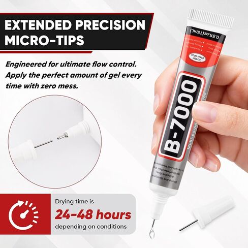 6 PCS 15ml B7000 Rhinestone Glue Clear for Bedazzling with Precision Tip in Saudi Arabia