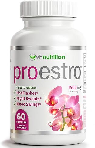 VH Nutrition PROESTRO | Estrogen Support* Supplement for Women | Extra Strength Hormone Balance* for Her | 60 Capsules in Easy to Swallow Pills in Kuwait