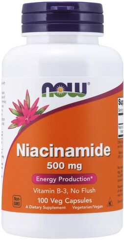 NOW Foods, Niacinamide (Vitamin B-3) 500 mg, Energy Production*, 250 Veg Capsules in Kuwait