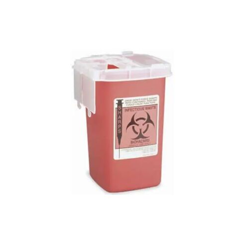 حاوية الأدوات الحادة Autodrop Phlebotomy باللون الأحمر 1qt Ea من شركة Kendall in Kuwait