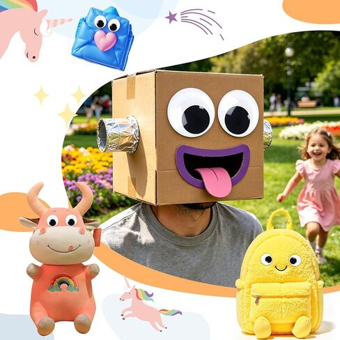 Googly Eyes Self Adhesive, Large Googly Eyes, Giant Wiggle Googly Eye for Crafts, Fake Plastic Black Big Sticky Eyes Eyeball Stickers for Halloween Pumpkin DIY Crafts Decoration (2" 3“ 4" Set of 6) in Saudi Arabia