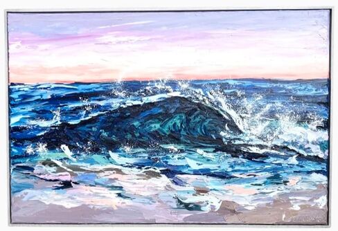 Floater Wood Frame For .75 inch Deep Canvas Paintings, Art, and Photos (9 inch X 12 inch , Black) in Kuwait