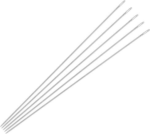 uxcell Beading Needles Fine Thin Long Straight Sewing Embroidery Threads Stainless Steel 4.72 Inch 0.03 Inch Wire Diameter 50Pcs in Kuwait