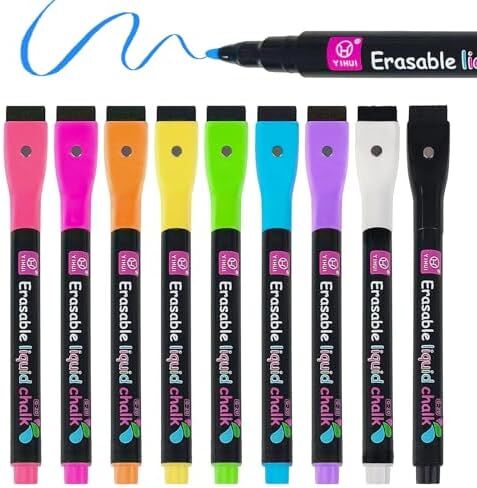 Led Drawing Board with 8 Colors, 13"x10" Acrylic Dry Erasee Board with 13 Light Effects, Glow Doodle Board Gifts for Kids for Halloween Christmas BirthdayGifts Presents, 2set Pen（7+9） in Kuwait