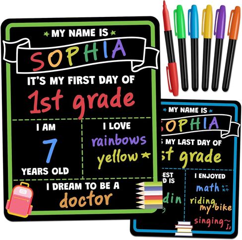 First Day of School Chalkboard & Tracing Book for Kids 3-5 in Saudi Arabia
