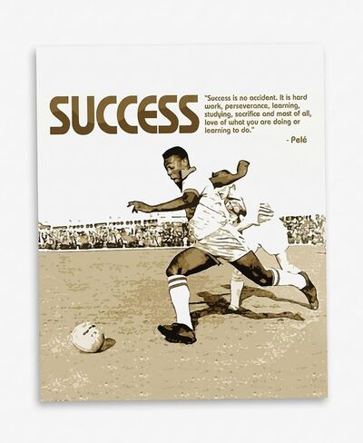 Success Is No Accident - Motivational Wall Decor, Motivational Wall Art Print With Pele Quotes Is Ideal for Home Wall Decor, School & Gym & Décor. A gift to Inspire & Encourage. Unframed-8 x 10" in Kuwait