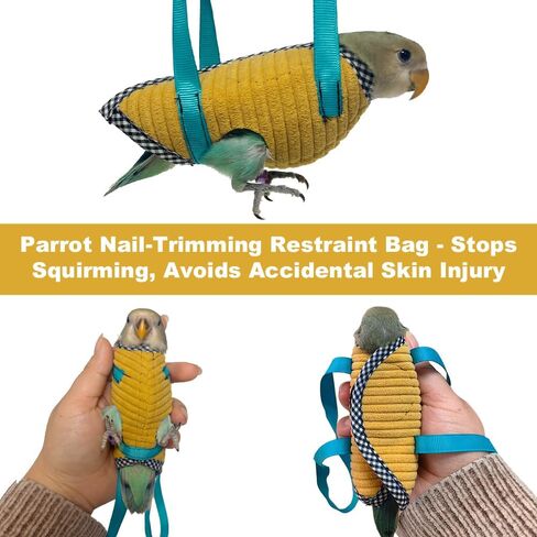 Ultra-Soft Bird Diaper Flight Suit for Small Medium Parrots, Cute Stylish Walking Outfit Anti-Scratch Protective Clothes for Daily Outdoor & Nail Trimming, Ideal Gift for Bird Lovers S in Saudi Arabia