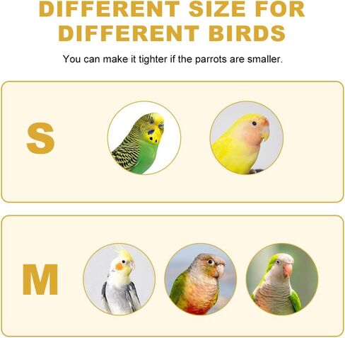 Ultra-Soft Bird Diaper Flight Suit for Small Medium Parrots, Cute Stylish Walking Outfit Anti-Scratch Protective Clothes for Daily Outdoor & Nail Trimming, Ideal Gift for Bird Lovers S in Saudi Arabia