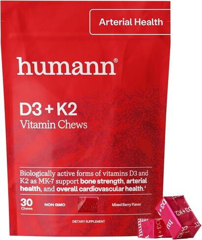 humanN Vitamin D3 Chews - High Potency Vitamin D3 5000iu (125mcg) Helps Support Healthy Mood, Immune Support, Respiratory Health & Bone Health, Mixed Berry Flavor, 30-Count in Kuwait
