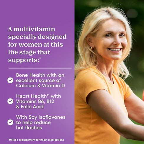 One A Day Women's Menopause Multivitamin, Addresses Menopause Symptoms Such As Hot Flashes and Mild Mood Changes, Vitamin A, Vitamin C, Vitamin D, and Zinc for Immune Health Support, 50 Count in Saudi Arabia