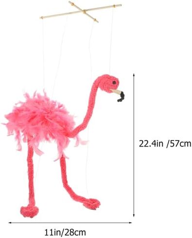2Pcs Pink Flamingo String Marionette Puppets, Plush Animal Puppet in Saudi Arabia