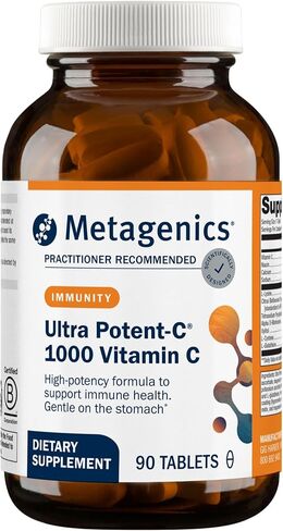 Metagenics Ultra Potent-C فيتامين C 1000 ملغ - مكمل فيتامين C اللطيف والمخزن لدعم المناعة، مصمم للمساعدة في منع اضطراب المعدة - 90 قطعة in Kuwait