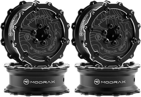 1.8" Beadlock Wheel for 1/18 1/24 RC Crawler, BK in Kuwait