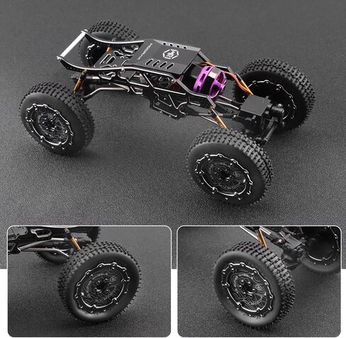 1.8" Beadlock Wheel for 1/18 1/24 RC Crawler, BK in Kuwait