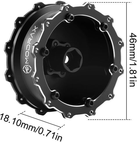1.8" Beadlock Wheel for 1/18 1/24 RC Crawler, BK in Kuwait