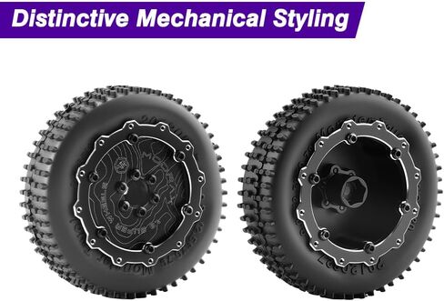 1.8" Beadlock Wheel for 1/18 1/24 RC Crawler, BK in Kuwait