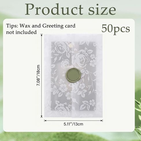 50-Pack Vellum Jackets for 5x7 Invitations Pre-Folded Sleeves for Wedding in Kuwait